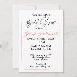 Invitación a la DUCHA BRIDAL
