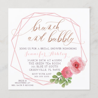 INVITACIÓN A LA DUCHA BRIDAL BRUNCH Y BURBUJA