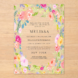 Invitación a la ducha BRIDAL de los jardines flora