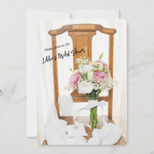 Invitación A La Ducha Bridal De Pillow Con Anillos