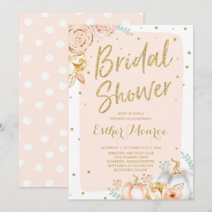 Invitación A La Ducha Bridal Rubor Rosa Y Gold