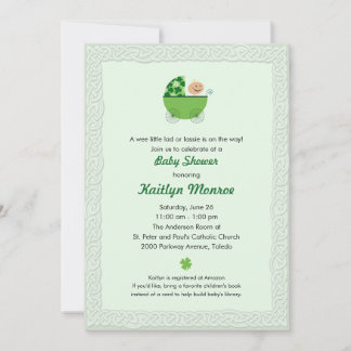 Invitación a la ducha buggy para bebés irlandeses