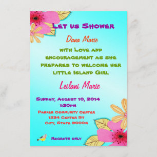 Invitación a la ducha chica de la isla