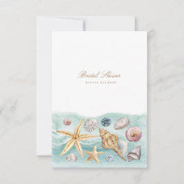 Invitación a la ducha con caparazón tropical de pl