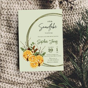 Invitación a la ducha con cítricos secos para nara