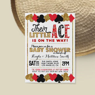 Invitación a la ducha con código de bebé de Casino