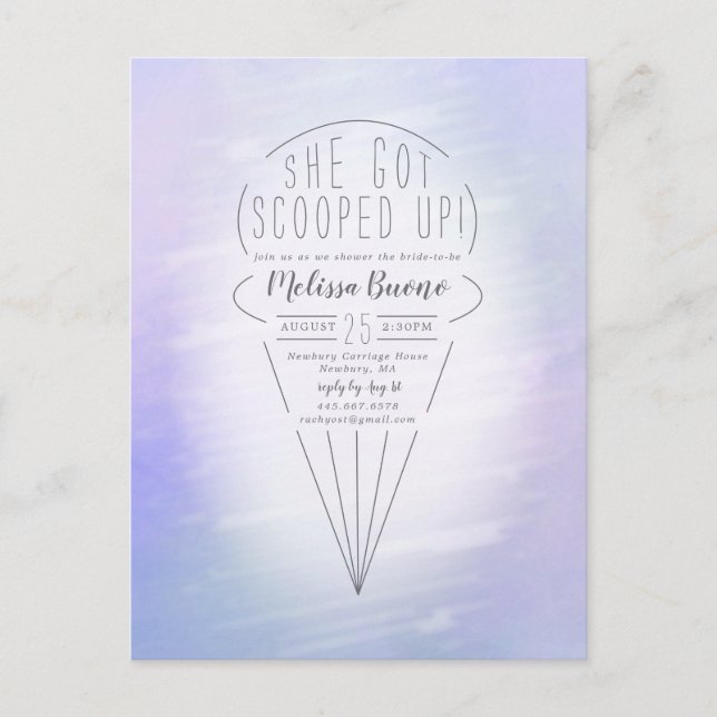 Invitación a la ducha con crema de hielo (Anverso)