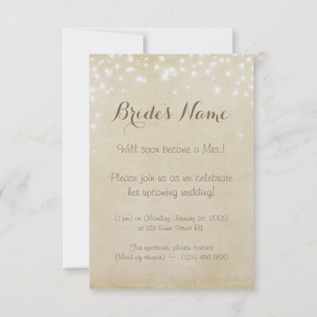 Invitación a la ducha con espuma de pergamino (Reverso)