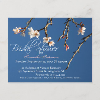 Invitación a la ducha con flores de cerezo