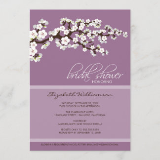 Invitación a la ducha con flores de cerezo (lavand