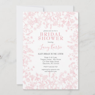 Invitación a la ducha con flores de Chinoiserie ro