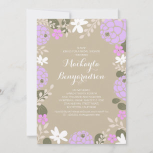 Invitación a la ducha con flores de cortina