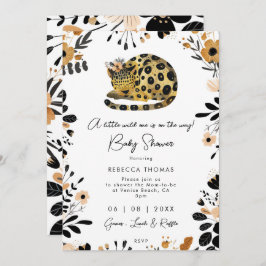 invitación a la ducha con flores de un leopardo sa