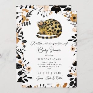 invitación a la ducha con flores de un leopardo sa