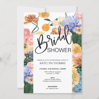 Invitación a la ducha con flores naturales