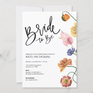 Invitación a la ducha con flores naturales