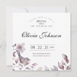 Invitación a la ducha con flores para las novias