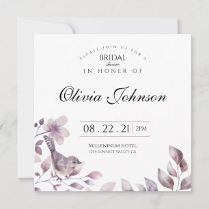 Invitación a la ducha con flores para las novias