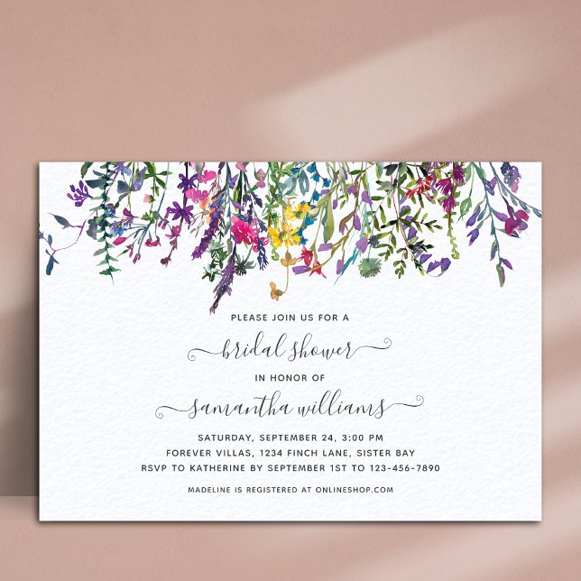 Invitación a la ducha con flores silvestres (Subido por el creador)