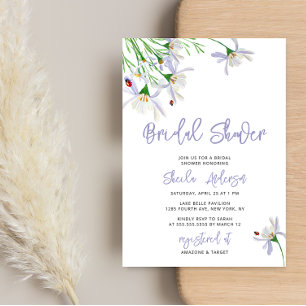 Invitación a la ducha con flores silvestres de ver