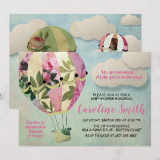 Invitación a la ducha con globo aerostático