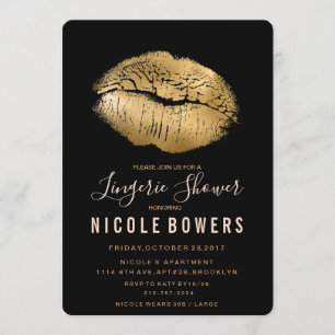 Invitación a la ducha con lápiz labial de labios d