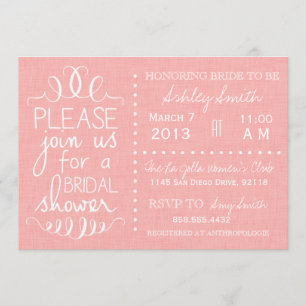 Invitación a la ducha con leche de lino rosa