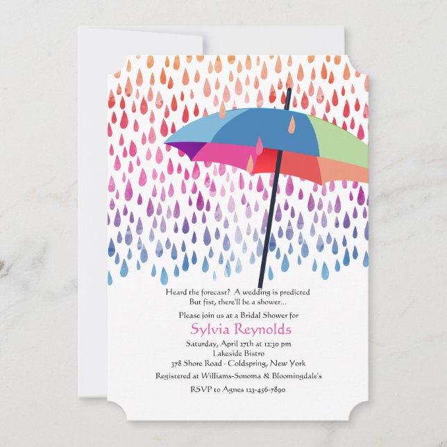 Invitación a la ducha con lluvia nupcial de primav (Anverso)
