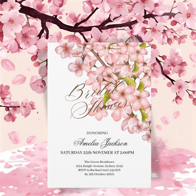 Invitación a la ducha con luz de novia con flores  (Subido por el creador)