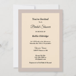 Invitación a la ducha con marco de champán