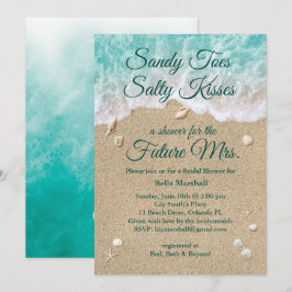 Invitación a la ducha con olas de playa