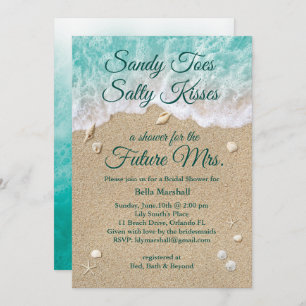 Invitación a la ducha con olas de playa