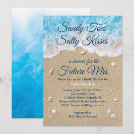 Invitación a la ducha con olas de playa azul