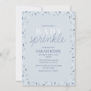 Invitación a la ducha con rociador de Bebé azul cl