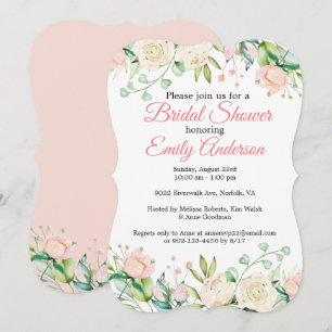 Invitación a la ducha con Rosa de flores