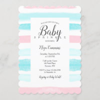 Invitación a la ducha con tiras de bebé