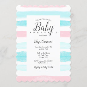 Invitación a la ducha con tiras de bebé