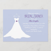 Invitación a la ducha con traje de novia (Lavanda 