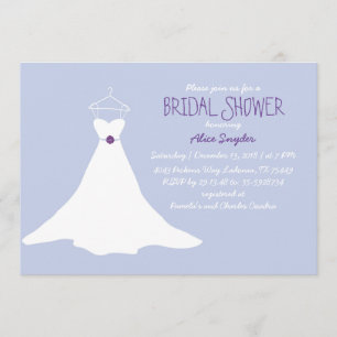 Invitación a la ducha con traje de novia (Lavanda 
