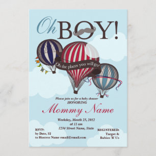 Invitación a la ducha de aire caliente Lil Man