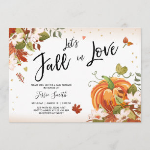 Invitación a la ducha de amor Novia Otoño