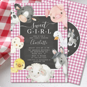 Invitación a la ducha de animales de granja