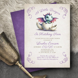 Invitación a la ducha de Baby Dragon