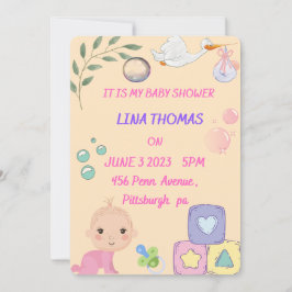 Invitación a la ducha de bebé