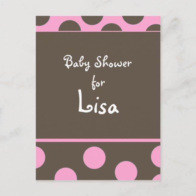 Invitación a la ducha de bebé (Anverso)