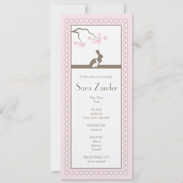 Invitación a la ducha de bebé (Anverso)