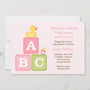 Invitación a la ducha de bebé