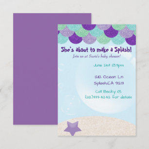 Invitación a la ducha de bebé con sirena