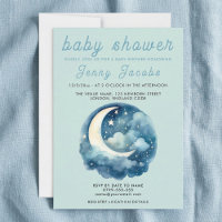 Invitación a la ducha de bebé con sueño de estrell