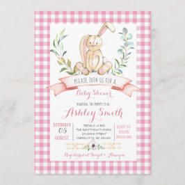 invitación a la ducha de bebé conejito